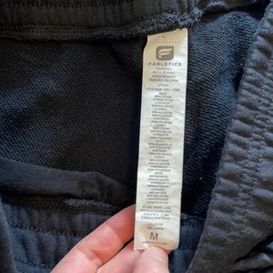 Fabletics joggers black size medium